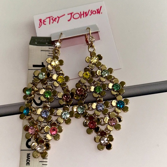 NWT Betsey Johnson Confetti Style Earrings - Picture 1 of 5